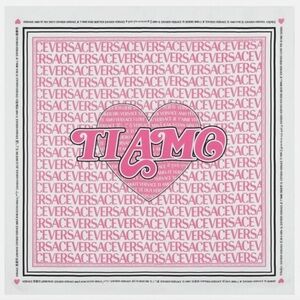 Versace Ti Amo Large Silk Foulard monogram logo scarf NEW